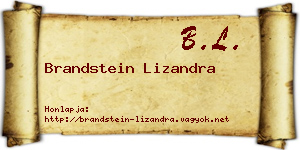 Brandstein Lizandra névjegykártya